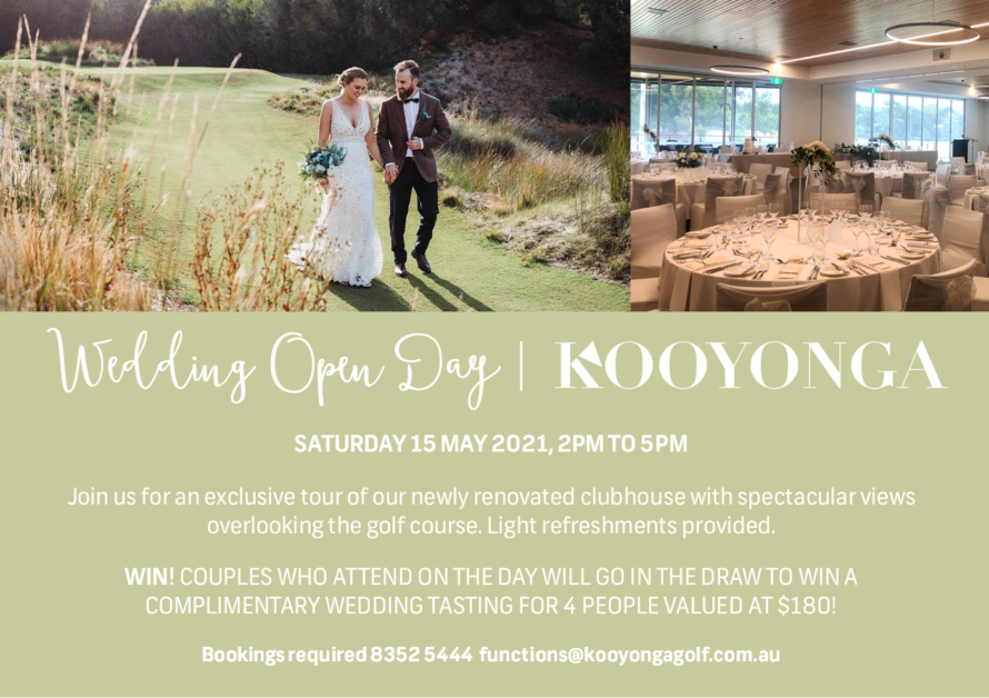 Wedding Open Day 15 May 2021
