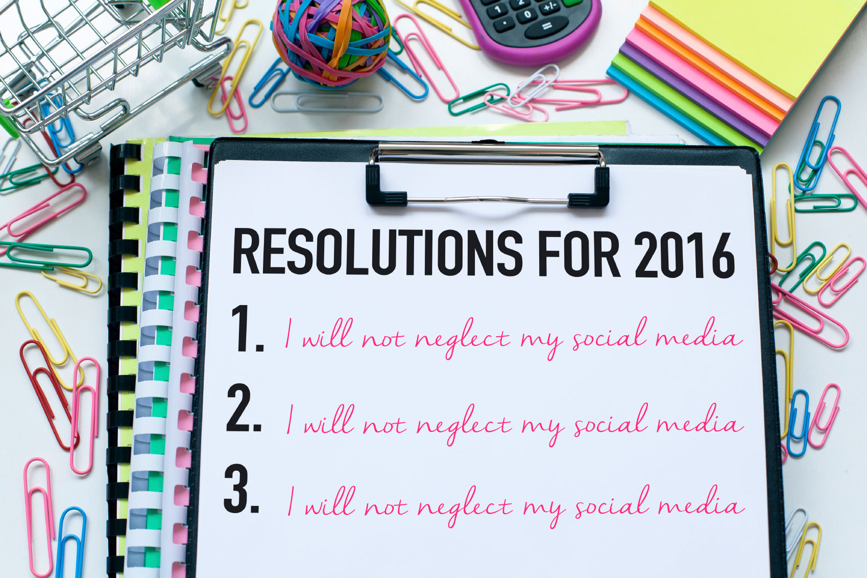 social media new year resolutions