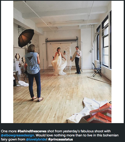 behind the scenes wedding business instagram