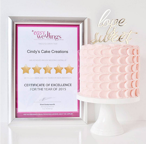 Cindy's Cake creations - five-star stupplier - easy weddings