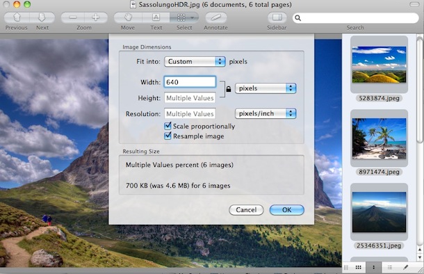 via osx daily How to check image size