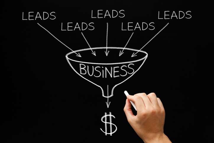 Lead Generation Business Funnel Concept