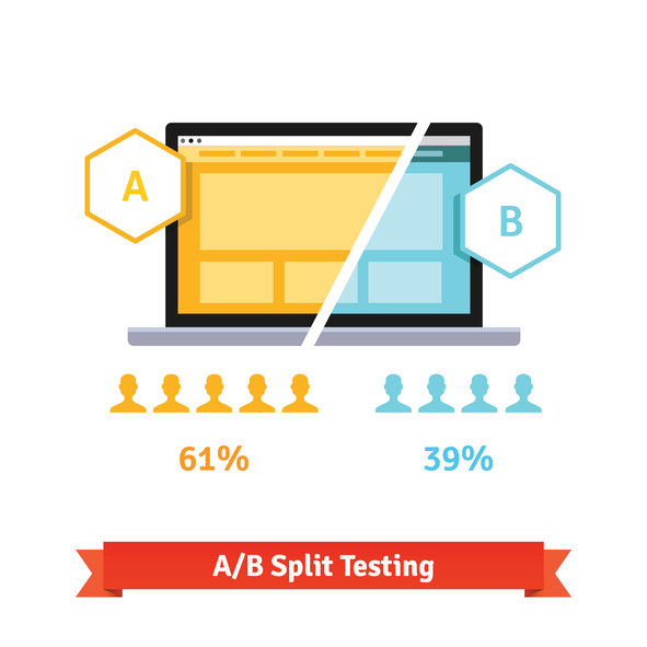 AB split testing. A/B testing