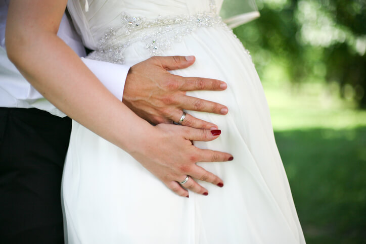 Pregnant bride