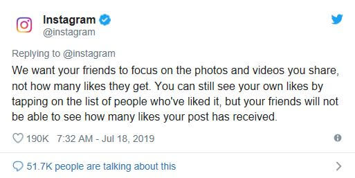 instagram removing likes