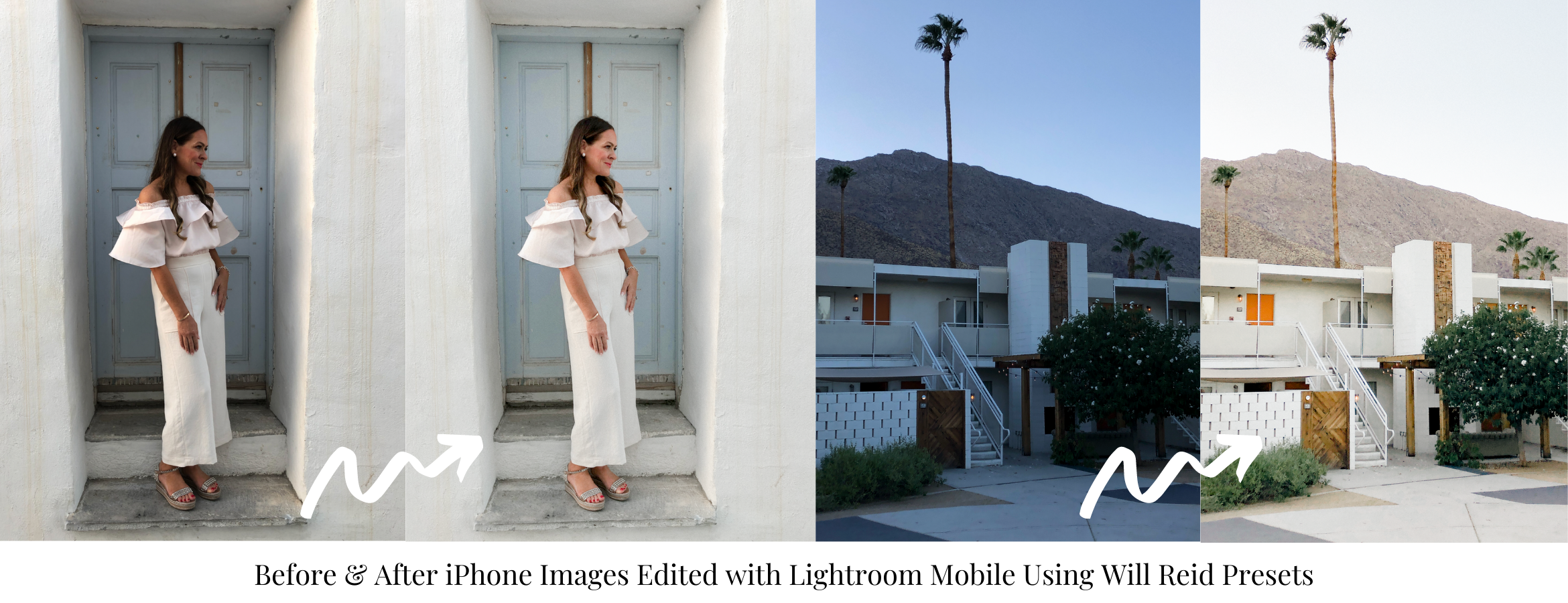 Before After iPhone Images Edited with Lightroom Mobile Using Will Reid Presets