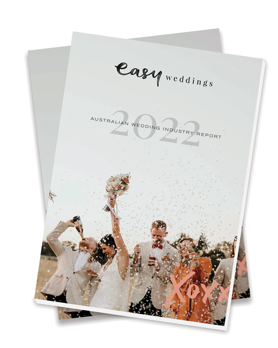 Easy Weddings 2022 Wedding Industry Report, cover photo by Make Ones Way Photography