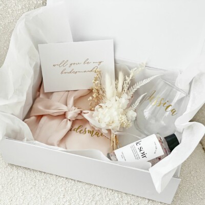 Vorfreude bridesmaid proposal box ideas