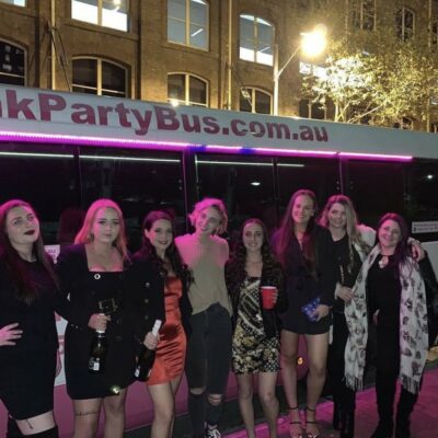 House of Hens Pink Party Bus