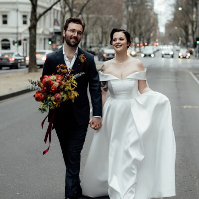 Tegan and Lewis win Easy Weddings' $2,500 Wedding Cash Giveaway. Photo by Scott Horsburgh Photography.