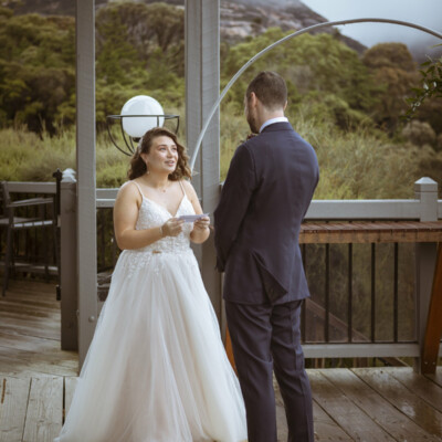 Freycinet Lodge wedding for Melissa and Daniel photographed by Alysa Nemeth