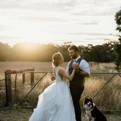 Sarah and Cameron's wedding photographed by Rachael Emmily Photography at Lake Moodemere Estate