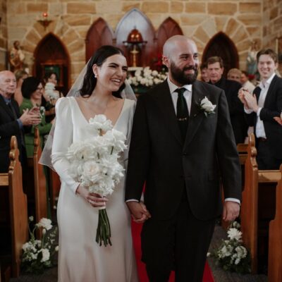 wedding planners couple in church