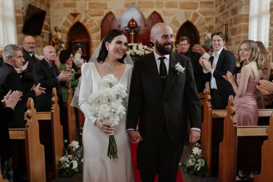 wedding planners couple in church