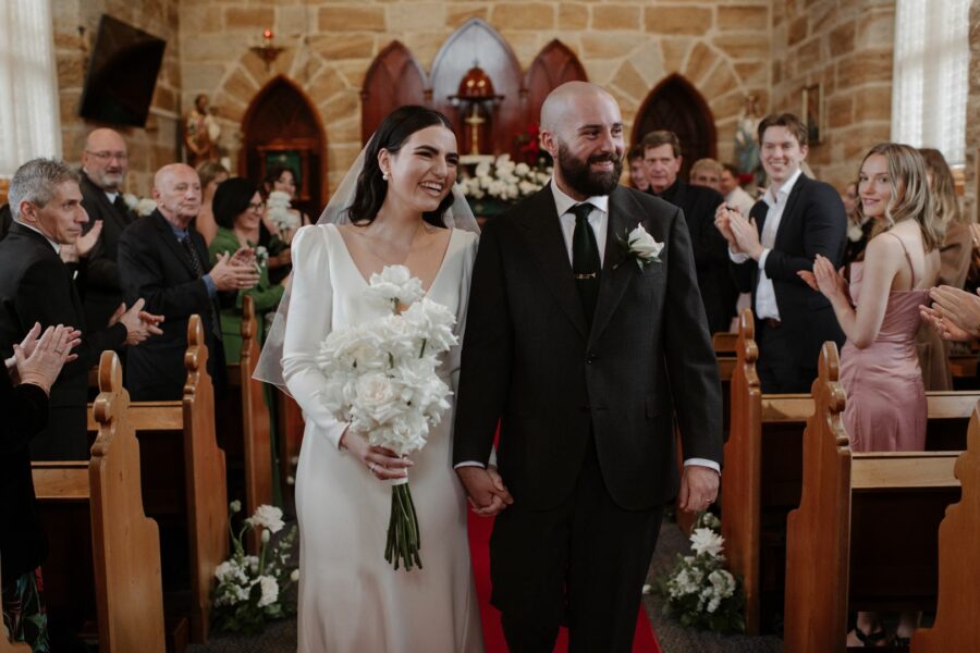 wedding planners couple in church