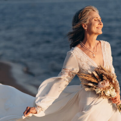 Mature bride wedding dress