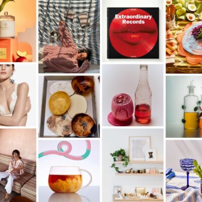 Mood board of bridal shower gifts