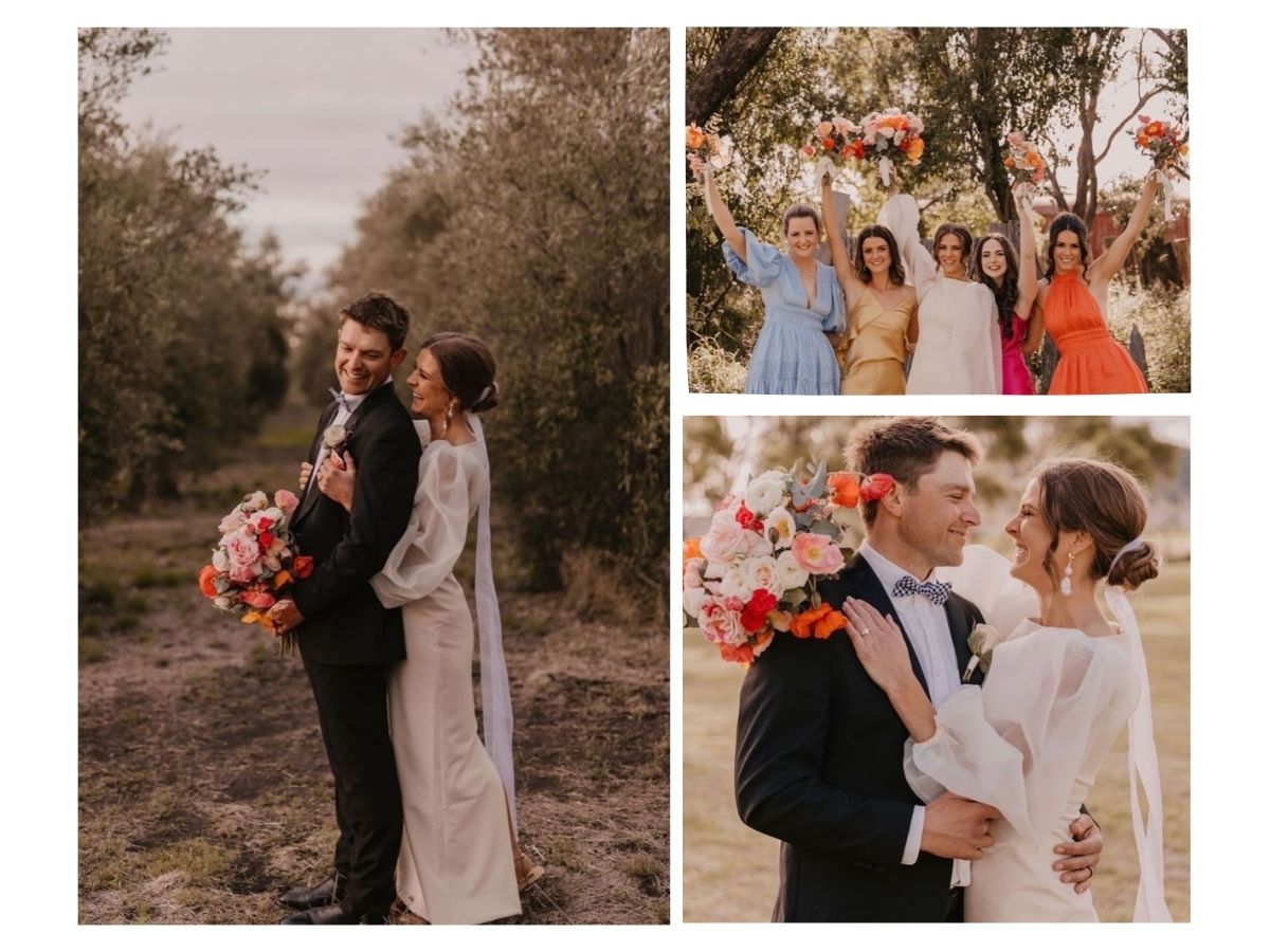 Peachy toned bouquets