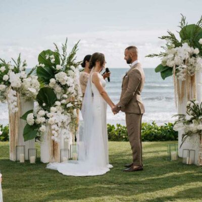 Amelia and Michael's Bali Beach Glamping wedding captured by Motion House Creative