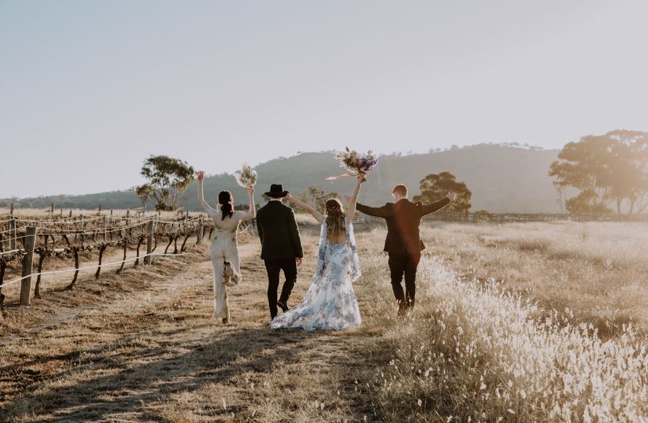 Wedding party in the country