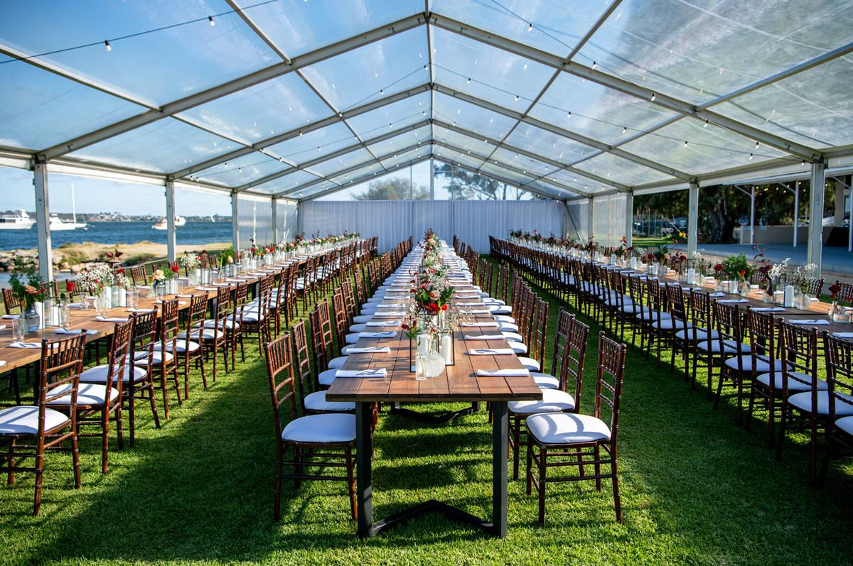 An indoor outdoor WA venue at Nedlands Yacht Club.