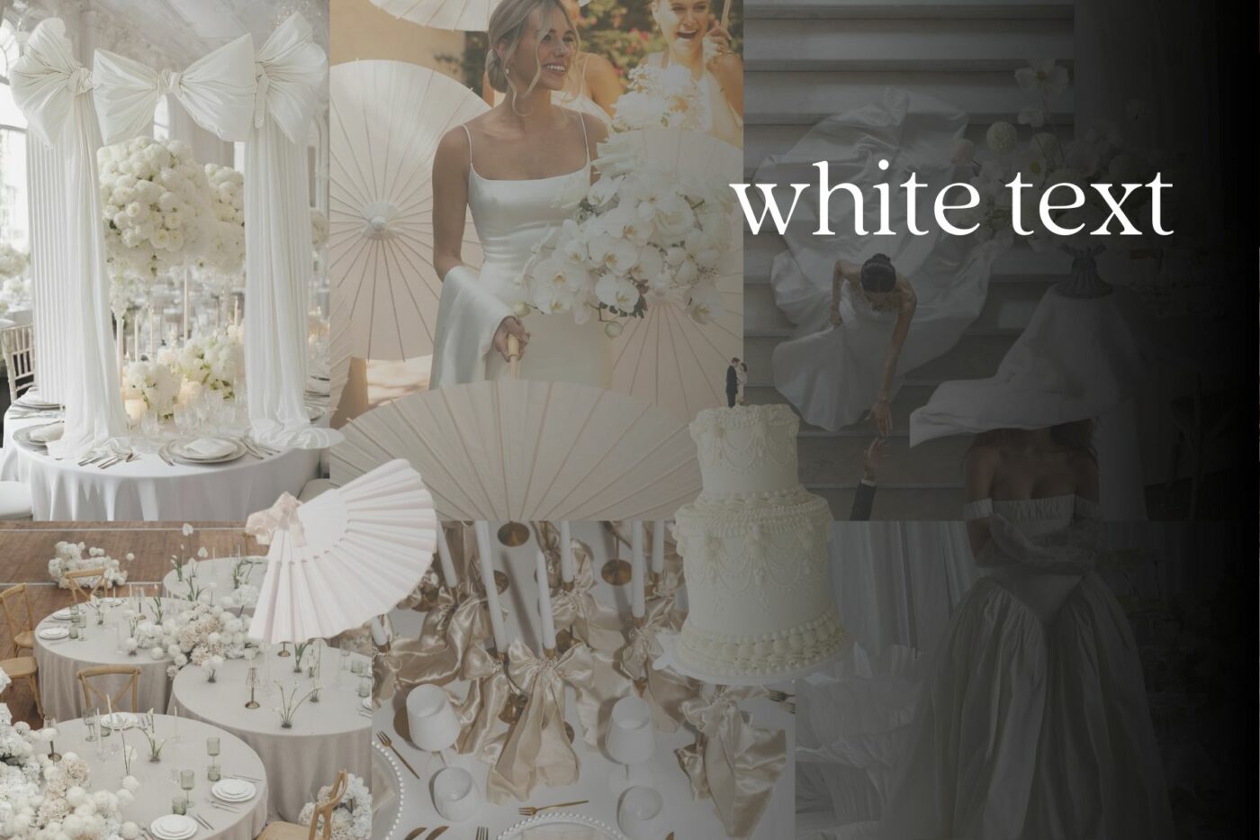 Unique wedding colour combinations: white and cream