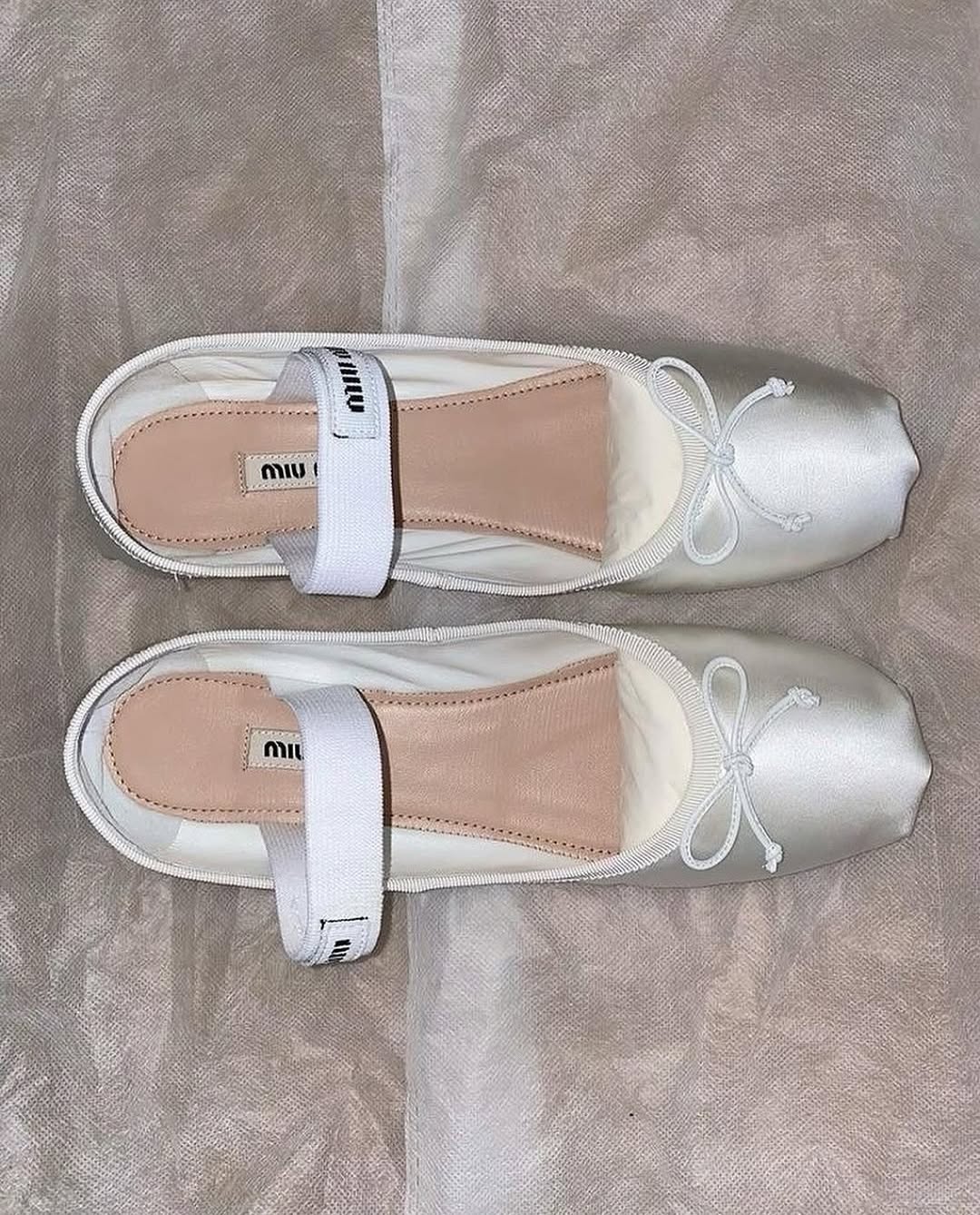 bridal accessories ballet flats miu miu