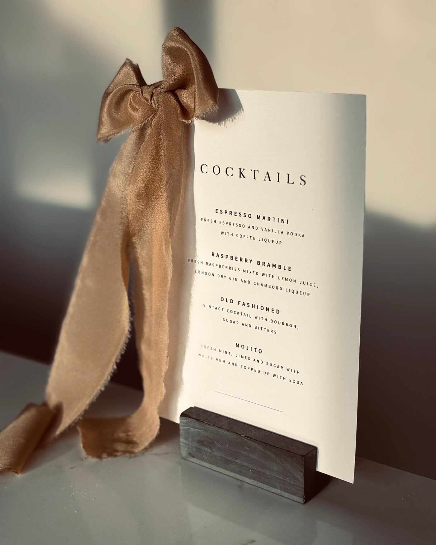 signature cocktails