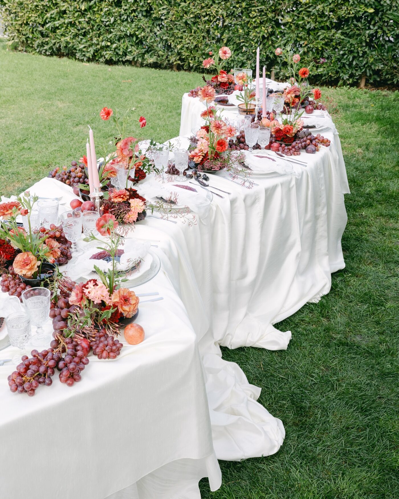 wedding draping - white lane events
