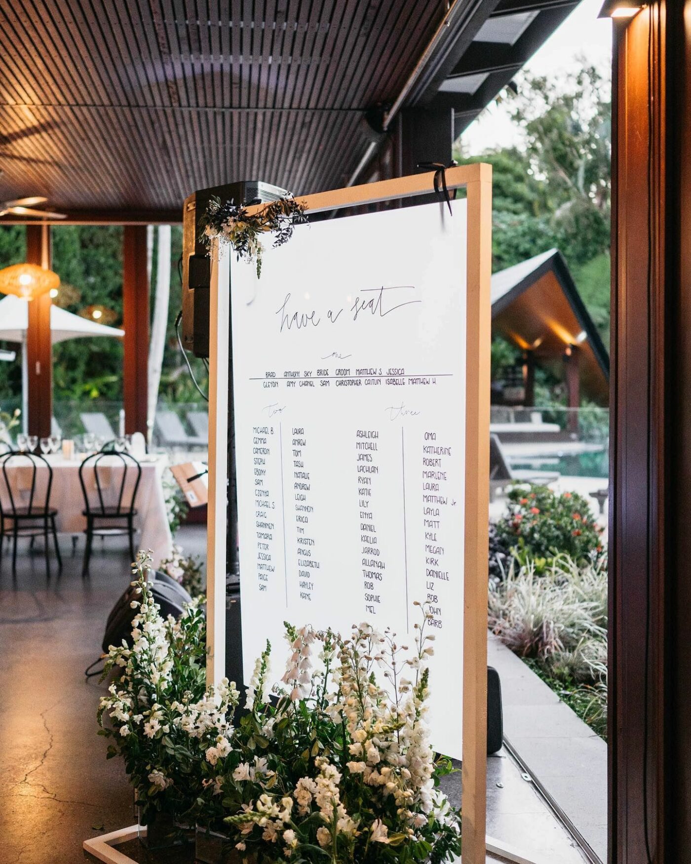 husband and wife floral garland