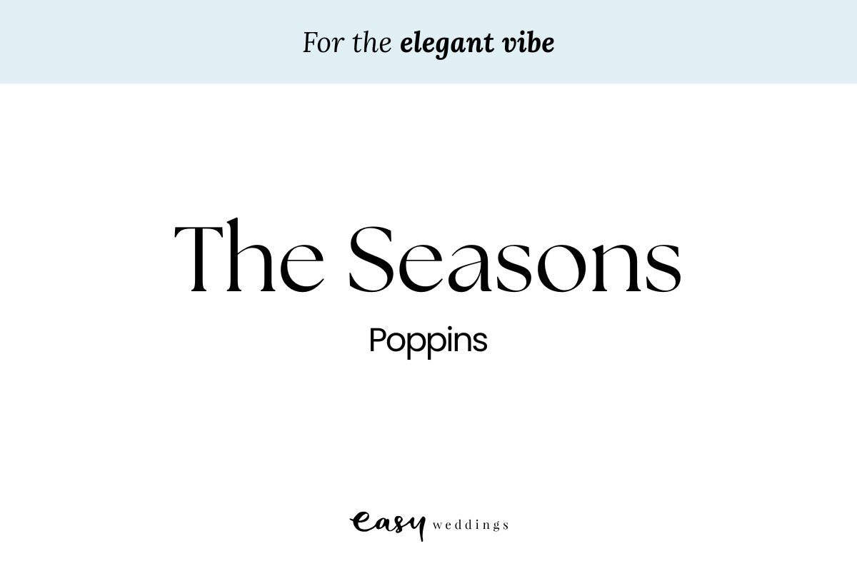 canva wedding fonts the seasons poppins