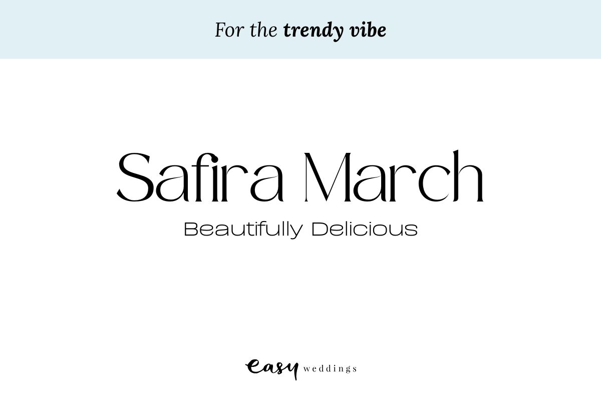 canva wedding fonts safira march