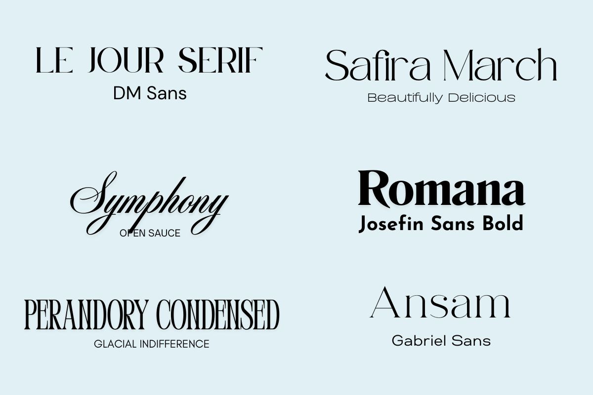 canva wedding fonts