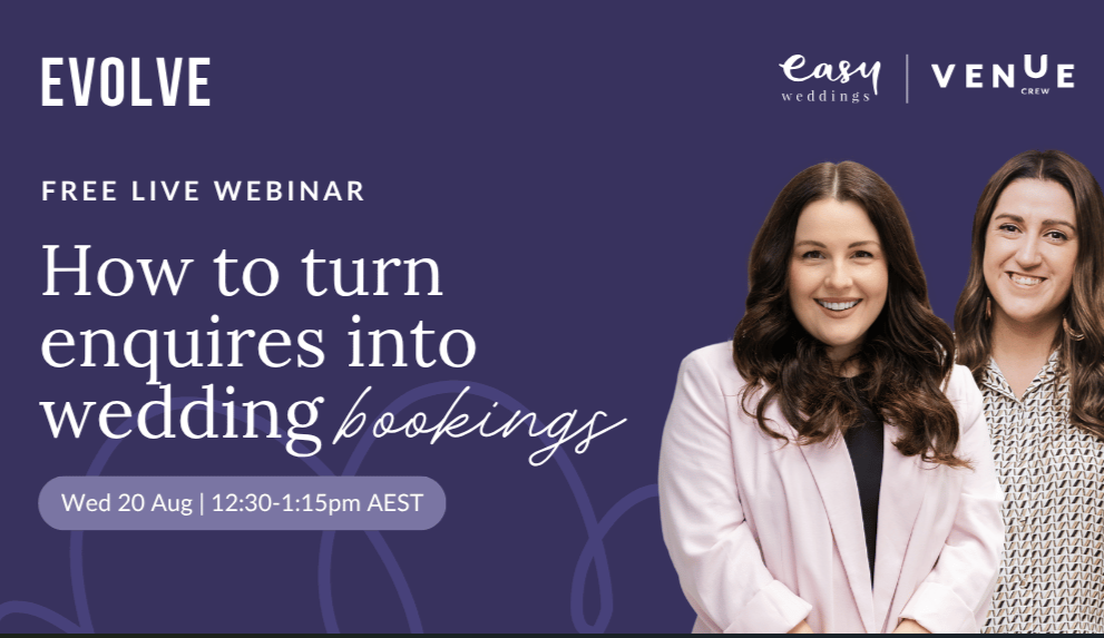 how to turn enquiries into wedding bookings webinar