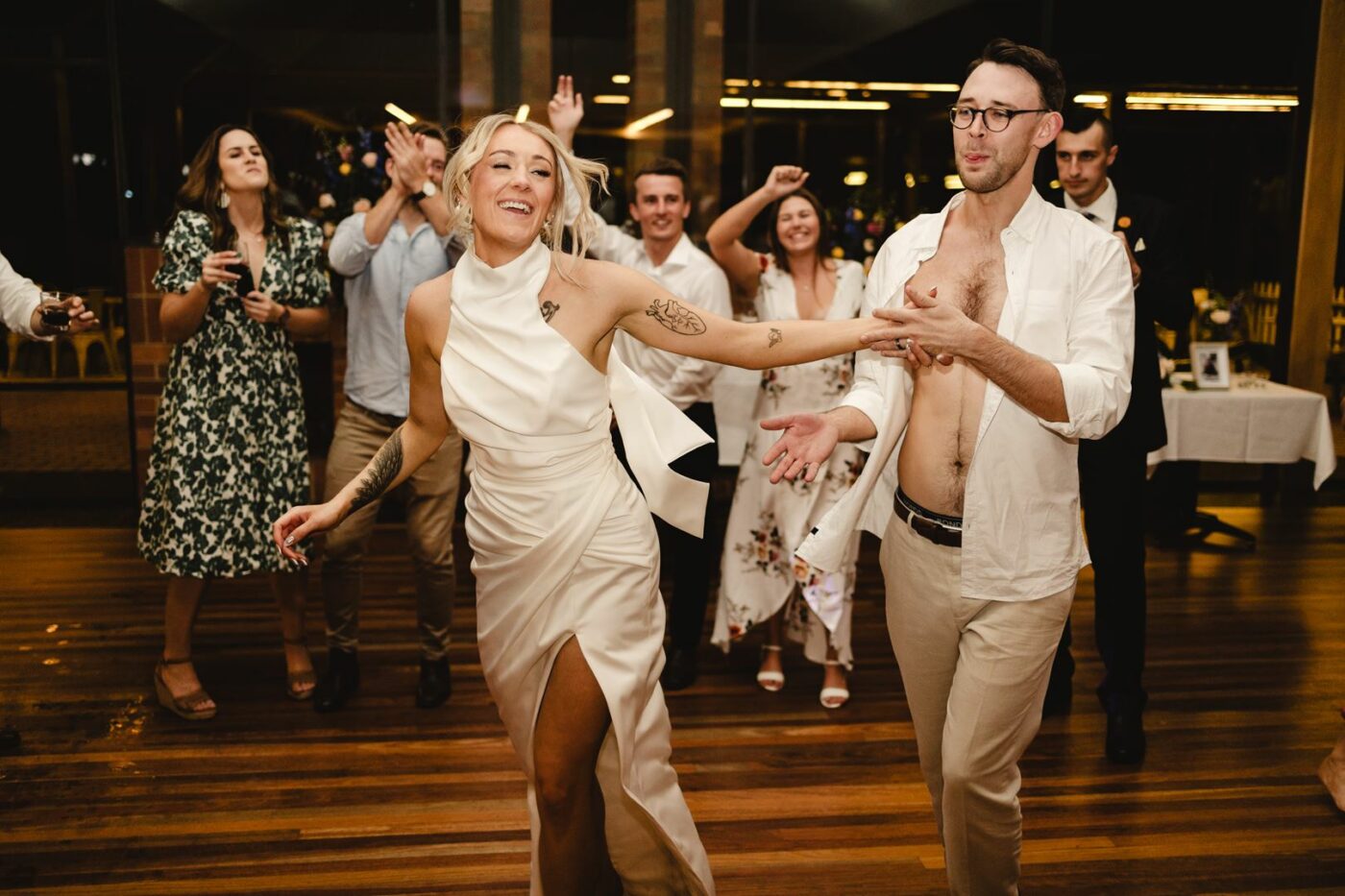 dancefloor with tonic djs wedding
