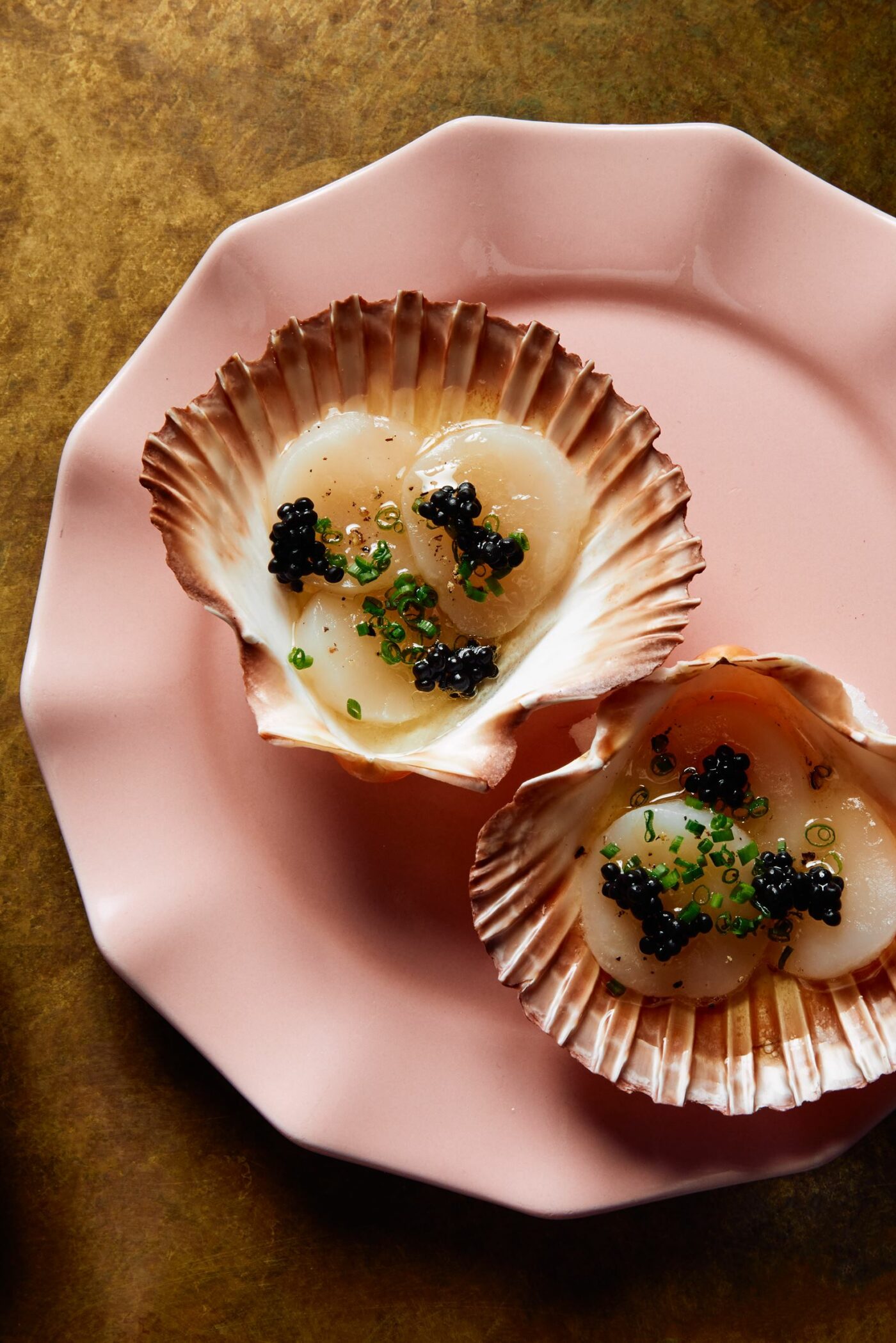 scallops with caviar wedding dinner