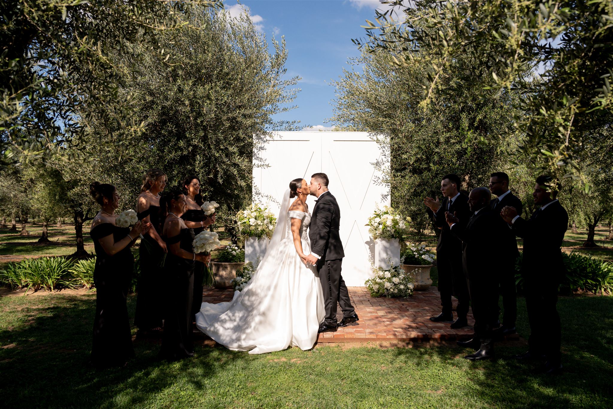 Rebecca and Sedat’s modern garden romantic wedding at Olivehouse Greendale Grove