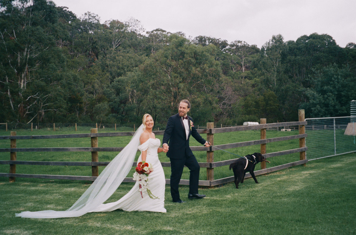 Simone and Dave’s modern rustic vow renewal at Collingwood Children’s Farm