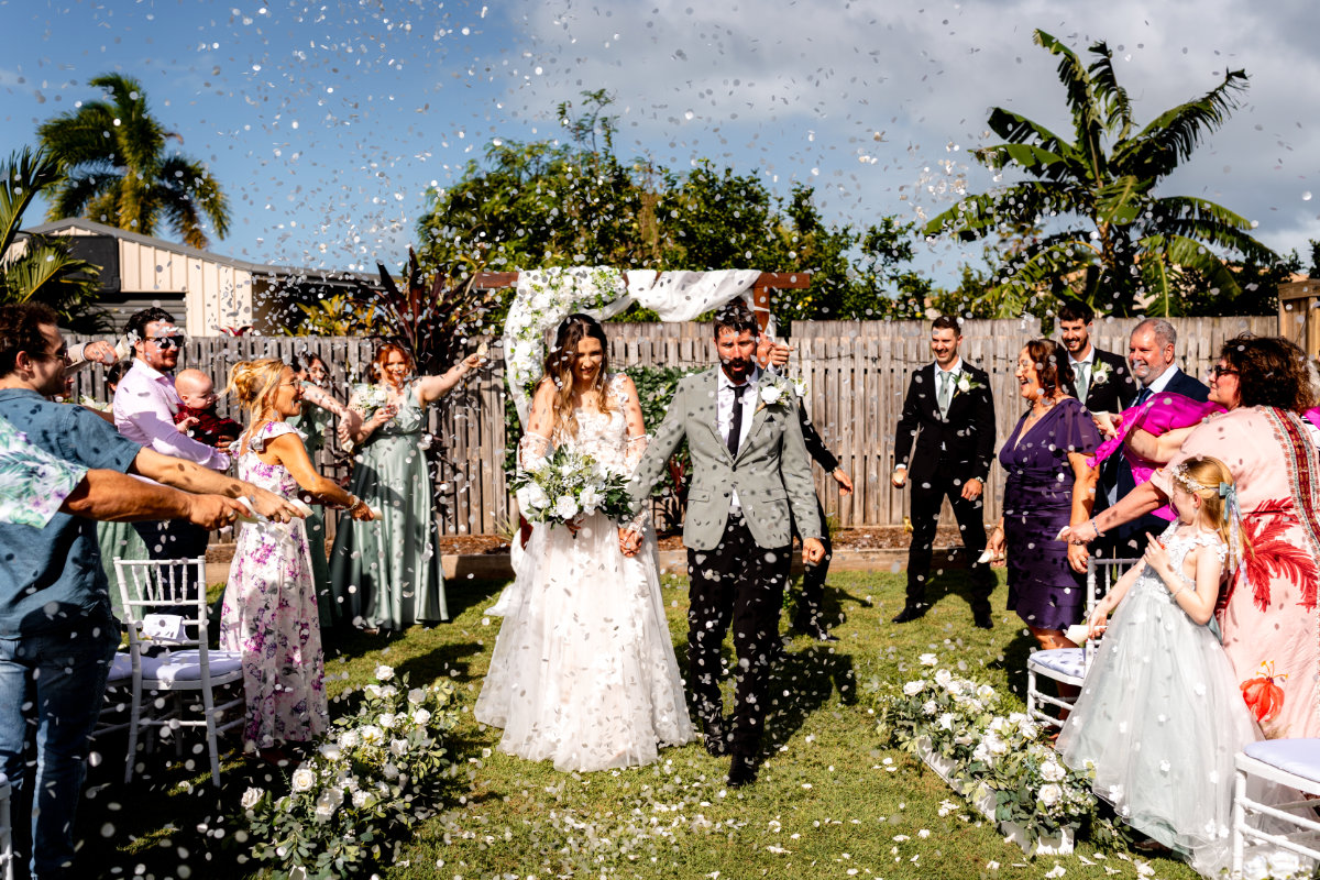 Gabrielle and Benjamin’s whimsical backyard wedding captured by Ash Hughes Photography