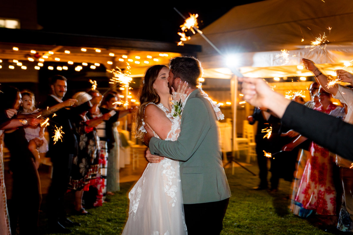 backyard wedding for Gabrielle and Benjamin. Photographed by Ash Hughes Photography.