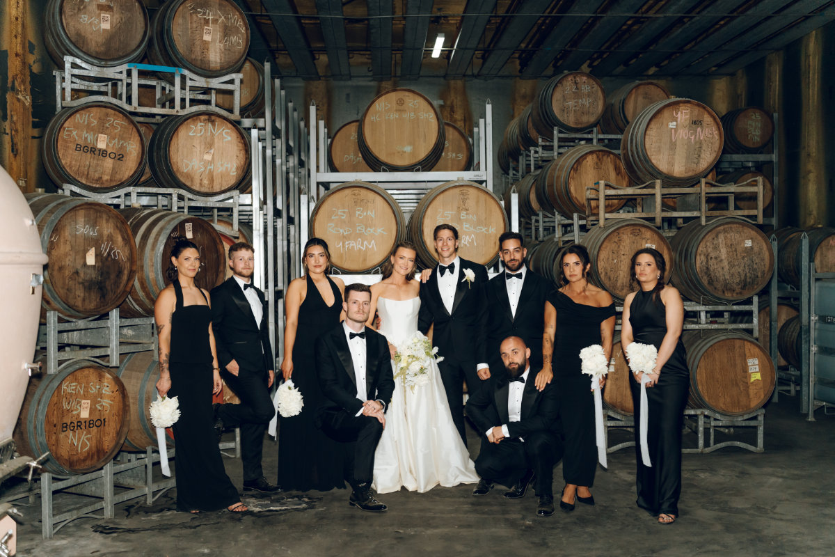 Eliza and John’s whimsical, cocktail-style celebration at Yering Farm Winery