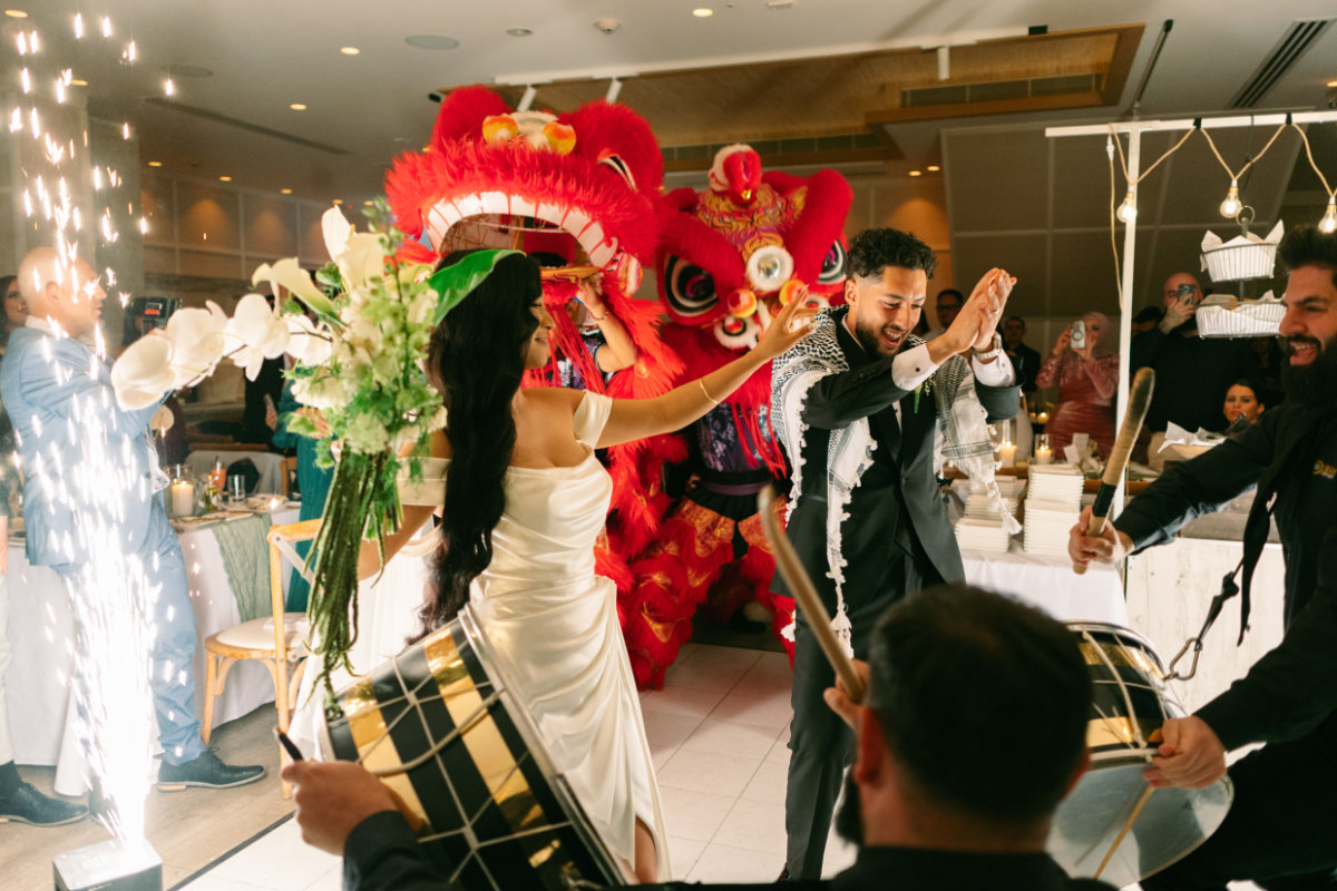 An electric cultural celebration at Zest Waterfront Venues for Yasmyn and Wally