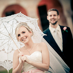 Urszula and John's pink garden wedding