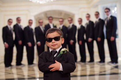 young ringbearer at a wedding