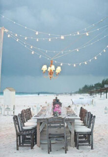 winter beach wedding