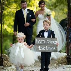 here comes the bride on a kid