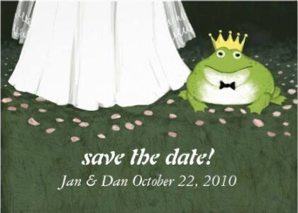 save the date the princess and the frog card