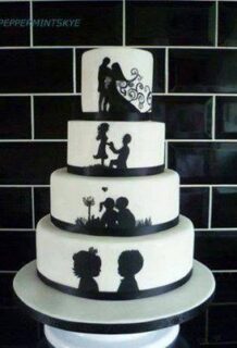wedding cake with a story