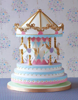 carousel wedding cake