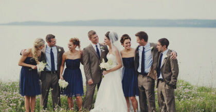 wedding party natural photo